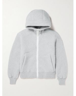 Canada Goose Chilliwack Recycled Wool-Blend Fleece Zip-Up Hoodie - White