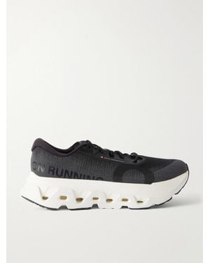 On Shoes Cloudmster 3 Rubber-Trimmed Stretch-Knit Sneakers - Black
