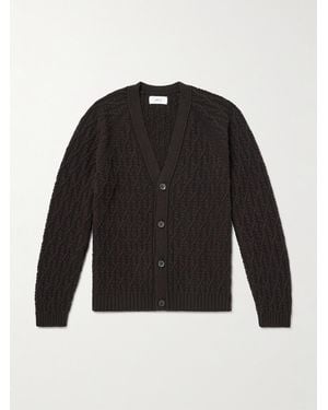 MR P. Cable-knit Wool Cardigan - Black