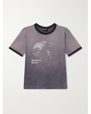 Enfants Riches Deprimes Porcelain Dog Patch Printed Cotton-Jersey T-Shirt - Purple