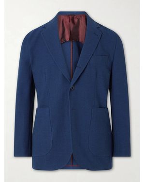 Rubinacci Wool-blend Single-breasted Jacket - Blue
