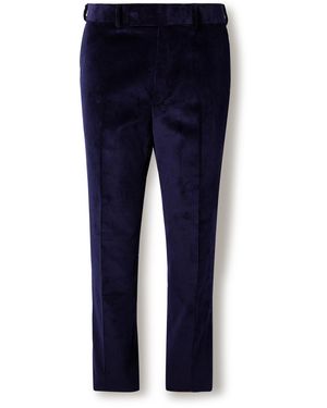 Kingsman Tapered Cotton-Corduroy Pants - Blue