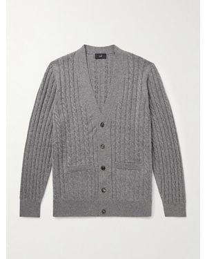 dunhill Cable-knit Cashmere Cardigan - Grey