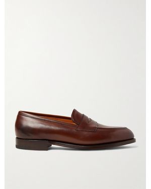 Edward Green Piccadilly Leather Penny Loafers - Brown