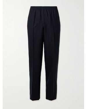 Loro Piana Gaspard Tapered Virgin Wool And Cashmere-Blend Trousers - Blue
