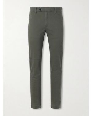 Massimo Alba Winch Straight-leg Cotton-blend Twill Trousers - Grey