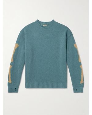 Kapital 5G Intarsia Wool Sweater - Blue