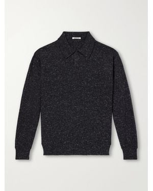 AURALEE Cashmere Polo Sweater - Blue