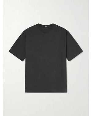 A.PRESSE Cotton And Cashmere-Blend T-Shirt - Black