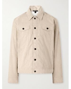 James Perse Stretch-Cotton Corduroy Blouson Jacket - Natural