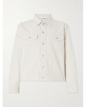FRAME Cotton Trucker Jacket - White