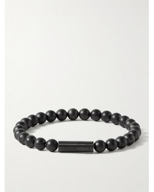 Le Gramme Le 28 Brushed-Ceramic Beaded Bracelet - Black