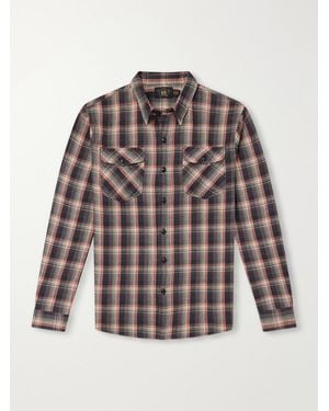 RRL Jasper Checked Cotton Shirt - Brown