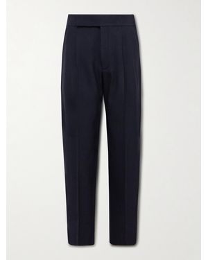 Fear Of God Eternal Wide-Leg Pleated Virgin Wool Trousers - Blue