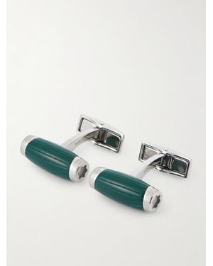 Montblanc Starwalker Silver And Resin Cufflinks - Green