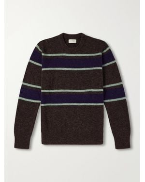 Oliver Spencer Blenheim Striped Wool-Blend Jumper - Black