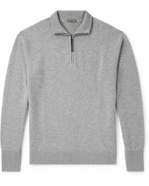 Sid Mashburn Cashmere Half-zip Sweater - Gray
