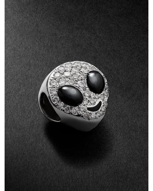 Greg Yuna Alien 14-karat White Gold Diamond Pendant - Black