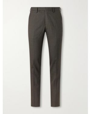 MR P. Luxe Slim-Leg Wool And Silk-Blend Pants - Gray