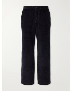 Aimé Leon Dore Wide-Leg Cotton-Corduroy Trousers - Blue
