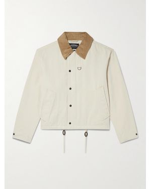 FRIZMWORKS Corduroy-Trimmed Cotton-Blend Jacket - Natural