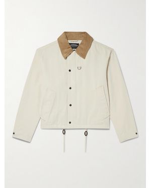 FRIZMWORKS Corduroy-Trimmed Cotton-Blend Jacket - Natural