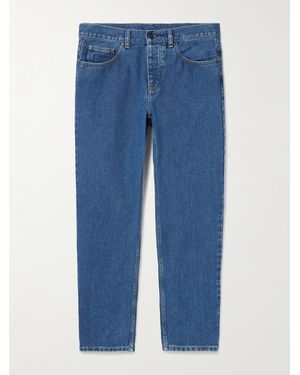 Carhartt Newel schmal zulaufende Jeans mit Logoapplikation - Blau