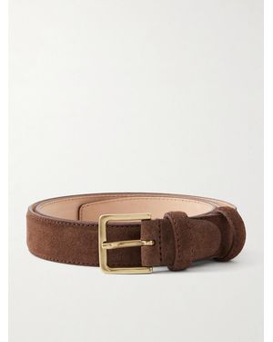 MR P. 3cm Suede Belt - Brown