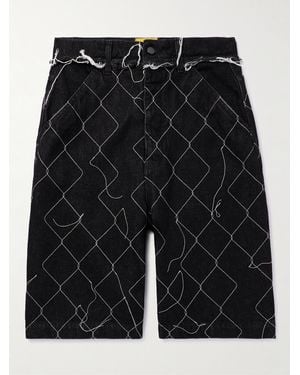 AIREI Shorts A Gamba Dritta - Nero