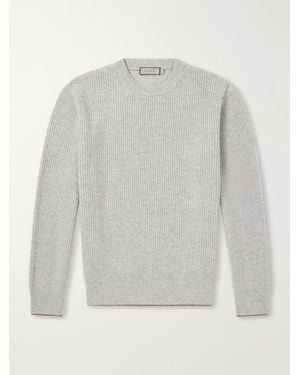 Canali Wool And Cashmere-Blend Jumper - Grey