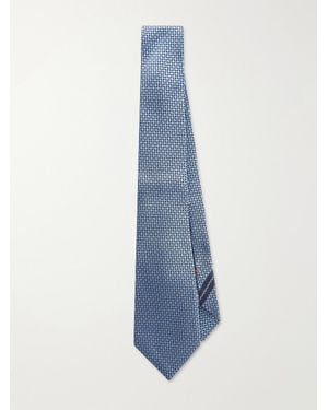 ZEGNA 8Cm Silk-Jacquard Tie - Blue