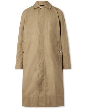 Simone Rocha Crystal-Embellished Cotton-Gabardine Trench Coat - Natural