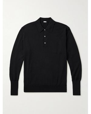 A.PRESSE Wool Polo Shirt - Blue
