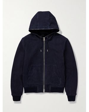 MR P. Suede Hoodie - Blue