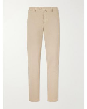 Kiton Straight-Leg Lyocell-Blend Pants - Natural