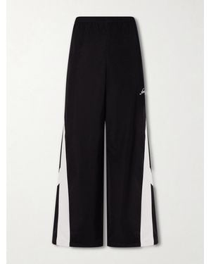 Acne Studios Wide-Leg Cotton-Blend Joggers - Black