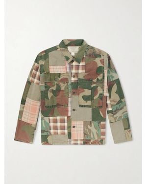 RRL Patchwork Cotton Shirt - Green
