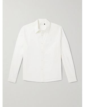 Amomento Cotton And Silk-Blend Poplin Shirt - Bianco