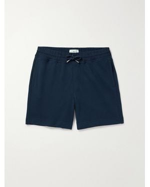 MR P. Straight-Leg Cotton-Jersey Drawstring Shorts - Blue