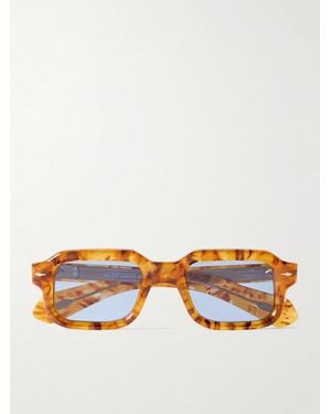 Jacques Marie Mage Sandro Rectangular-Frame Tortoiseshell Acetate Sunglasses - Orange