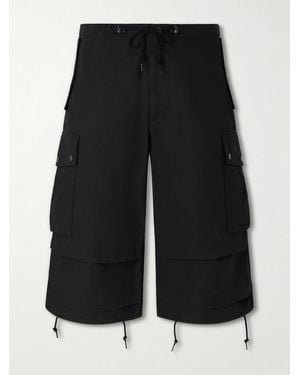 Needles Field Straight-Leg Cotton-Ripstop Shorts - Black