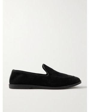 George Cleverley Cornwall Suede Loafers - Black