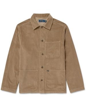 Polo Ralph Lauren Camp-Collar Cotton-Corduroy Overshirt - Natural