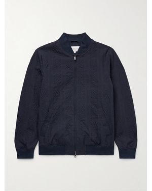 Richard James Cotton-Blend Seersucker Bomber Jacket - Blue