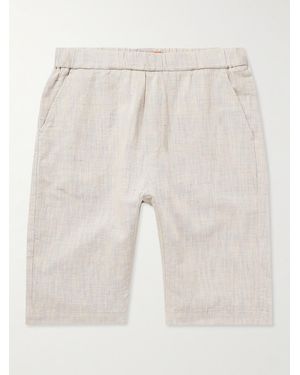 Barena Agro Paris Straight-Leg Cotton And Linen-Blend Shorts - Natural