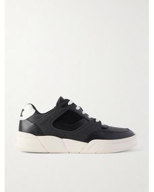 Celine Leather And Mesh Sneakers - Nero