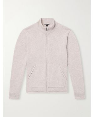 James Perse Cashmere Zip-Up Cardigan - Pink