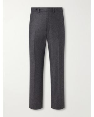 STÒFFA Straight-Leg Wool And Cashmere-Blend Flannel Pants - Gray
