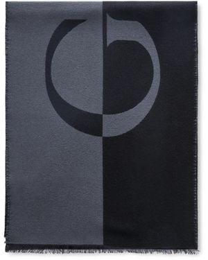 Gucci Frayed Wool And Silk-Blend Jacquard Scarf - Black