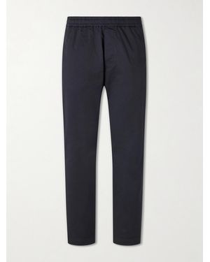 Barena Straight-Leg Cotton-Blend Gabardine Trousers - Blue